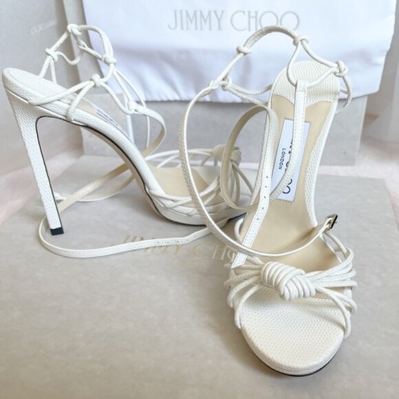 Jimmy Choo Lovella Wraparound Platform Sandals - Picture 8 of 15